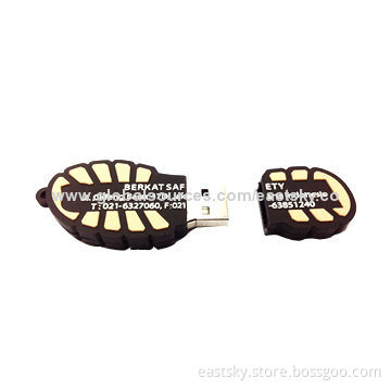 Customized Slipper-shaped Thumb Drive, Made of Soft PVC MaterialNew
